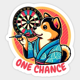 Cute darts puppy Sticker